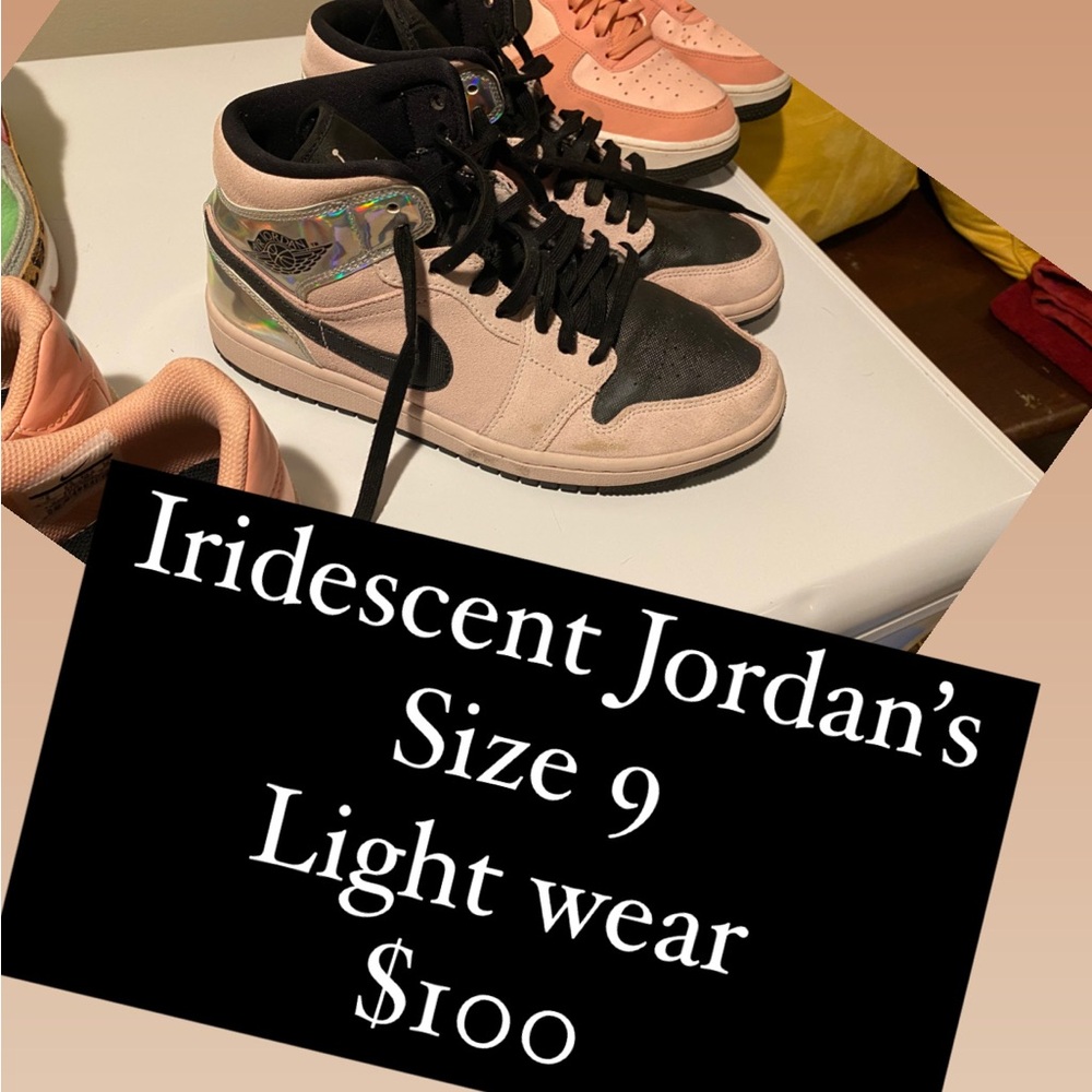 Nike Air Jordan Black and Pink High-Tops